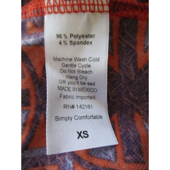 LuLaRoe Womens Maxi Skirt XS Red Geometric Casual Wheel Lightweight Knit New - Picture 10 of 10